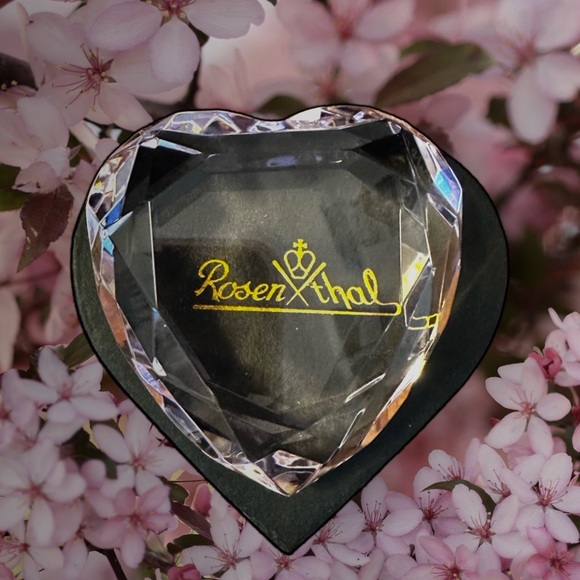 Stunning Rosenthal Pink Crystal Heart - Picture 3 of 4